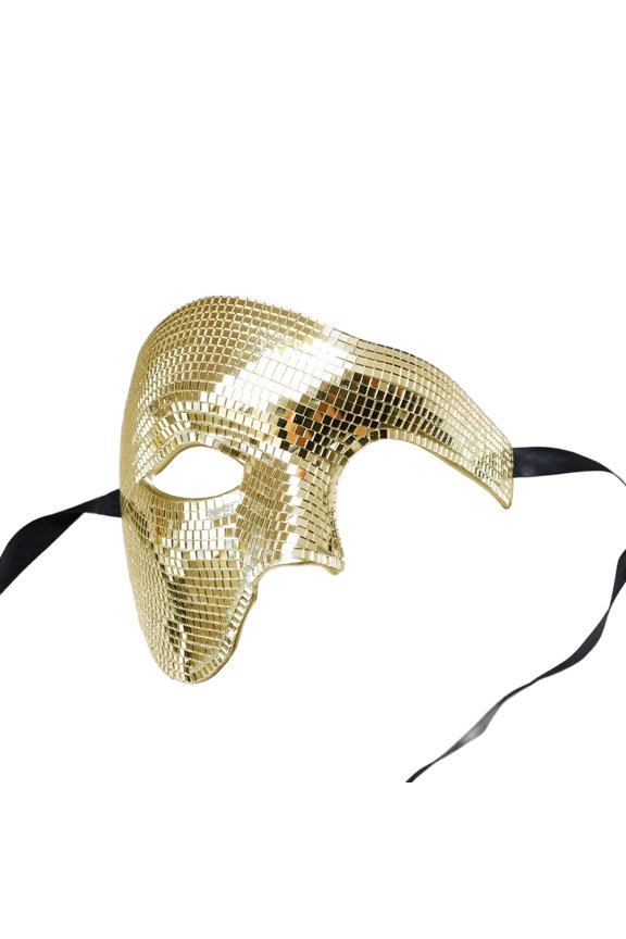 Sophisticated Glass Accented Half Face Party Accessory