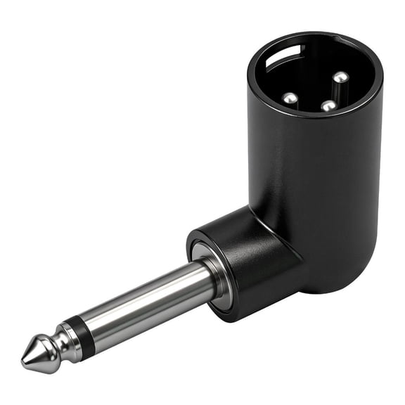 CIYISON Space Saving Right Angle 6.35Mm To XLR Male Converters 1/4" to XLR Adapter For Tight Installation Environment Use