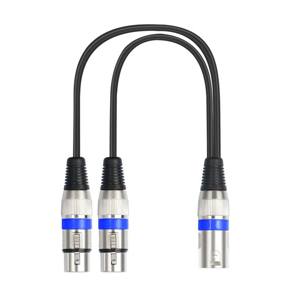 CIYISON Splitter Cord 3Pin Male to Double Female Balanced Microphone Audios Cable
