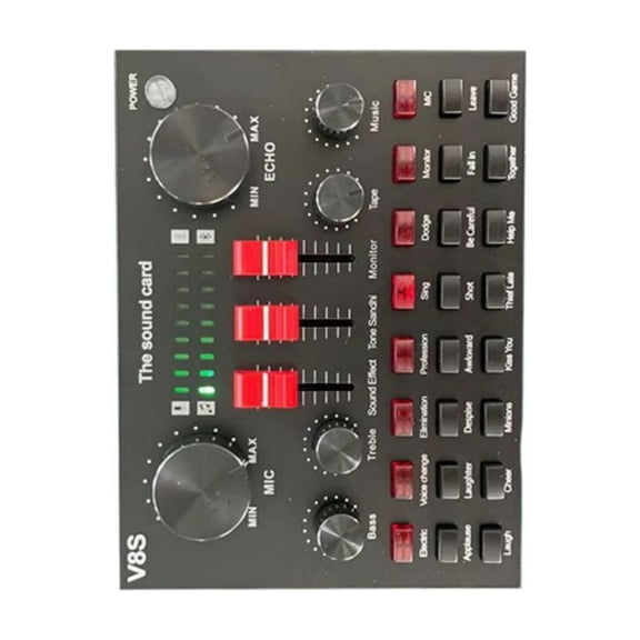 CIYISON Studio External Sound Card With Clear Sound Capture Dedicated Mics Input And Not Latencys Headphone Monitoring System