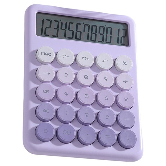 CIYISON Stylish Candy Calculator With 12Digit Display, Comfortable Round Key Keypad Calculator for Girls, Women, and Ladies