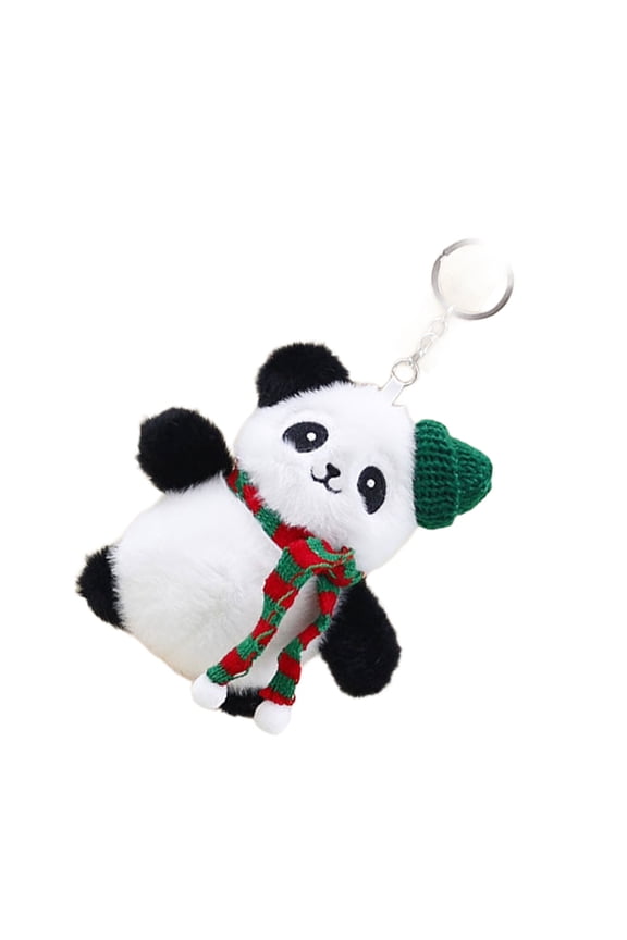 CIYISON Stylish Keychain Soft Christmas Panda Pendant Keyring Accessory for Bags Phones