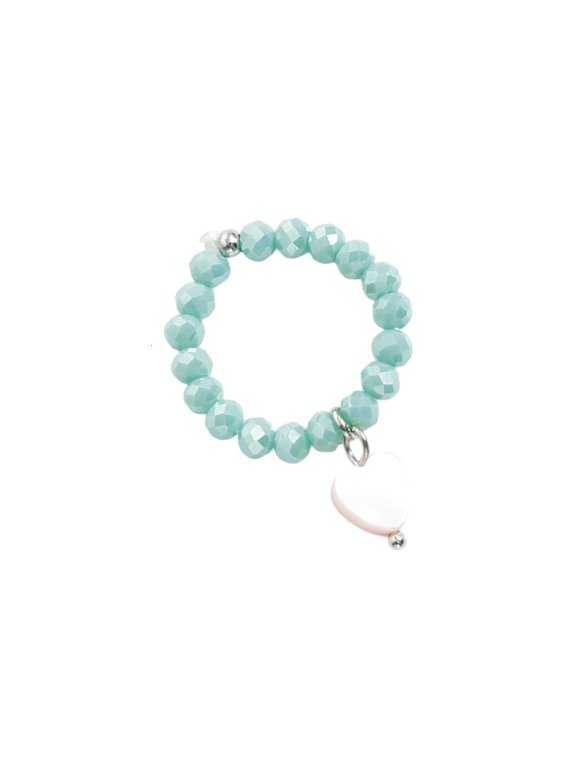 Stylish Organic Shell Material Ring Smooth Finishes Scratch Resistant Unisex Jewelry