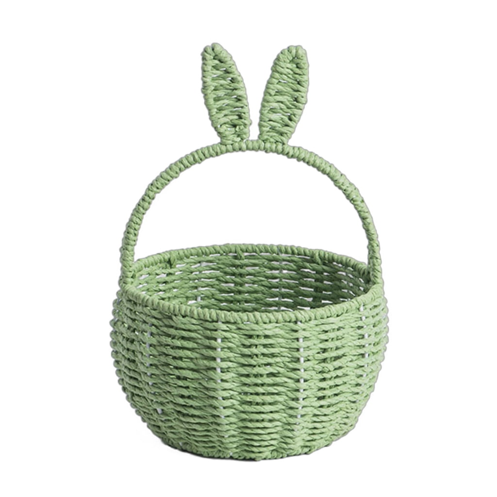 CIYISON Stylish Rabbits Ear Basket Paper Rope Woven Storage Basket for ...
