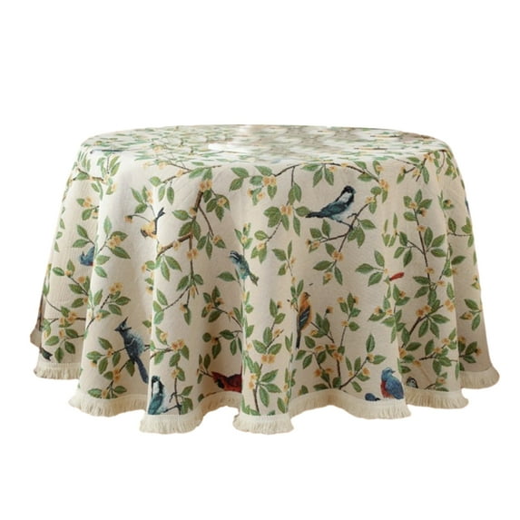 CIYISON Stylish Tablecloth Summer Floral Table Cover Resistant to Stains and Water