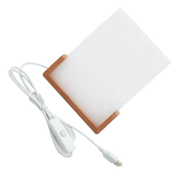 CIYISON Sublimation Acrylic Blank Photo Frame with LED Light and Wood Stand Picture Frame for Heat Press Machines Printing