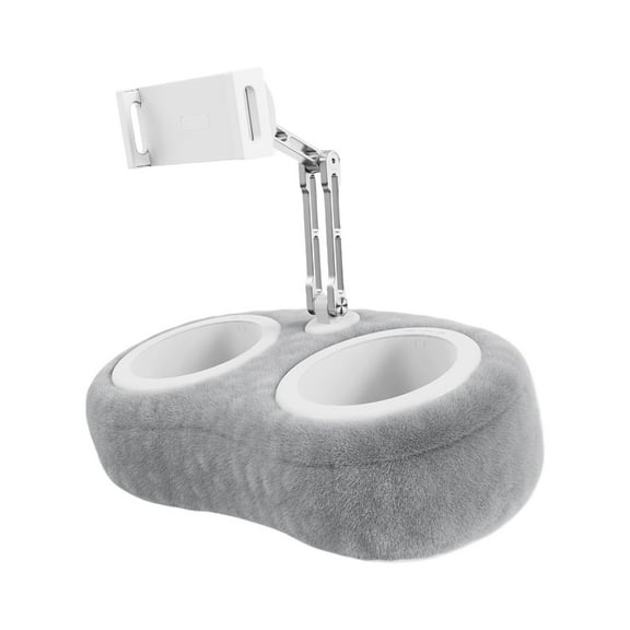 CIYISON Tablet Stand Pillow for Phone Tablet Adjustable Phone Holder for Bed with Soft Plush Fabric Tablet Stand Foldable