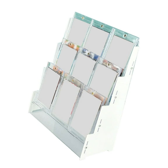 CIYISON Tabletop Acrylic Card Showcases Stand Elegant 3 Tiers Trading Card Storage Rack Practical Baseball Card Display Rack