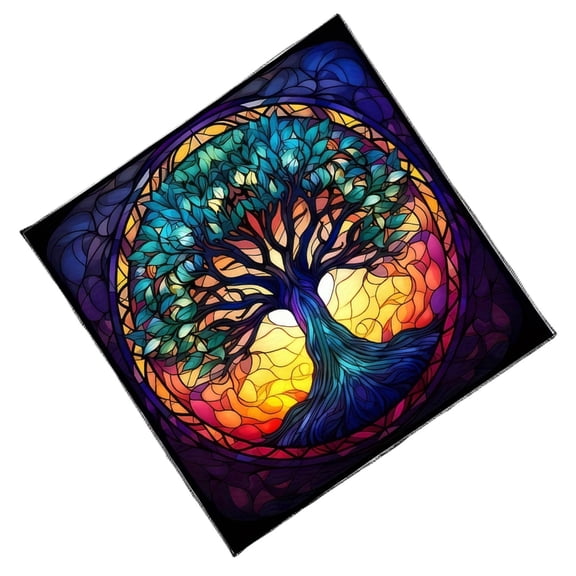 CIYISON Tarots Tablecloth Divinations Tapestry Circle Tree Astrology Tablecloth