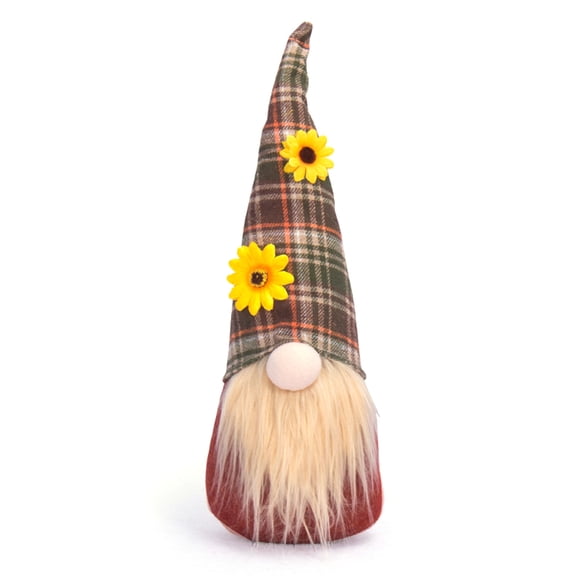 CIYISON Thanksgiving Sunflower Gnome Fall Elf Dwarf for Doll Tiered Tray Ornament for Home Farmhouse Kitchen Dining Table Decoration Gift