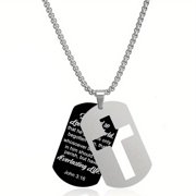 CIYISON Titanium Steel Neck Chain Christian Symbol Pendant Necklace Jewelry Piece