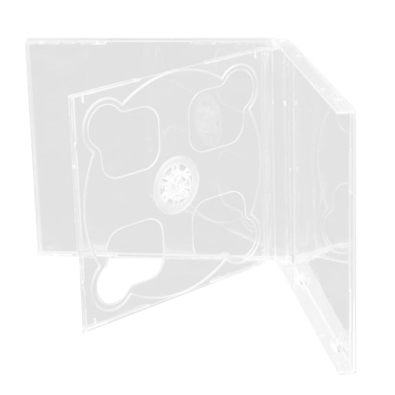 CIYISON Transparent Disc Holder Case Square Plastic Disc Case Clear Single VCD Disc Case