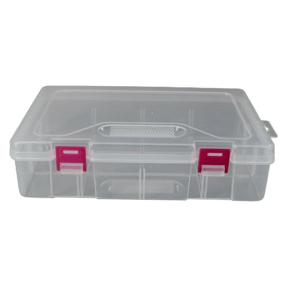 CIYISON Transparent Storage Box with Lid and Buckles Puzzle Component Screw Organizer for Home Bedroom Dormitory Jewelry Cards