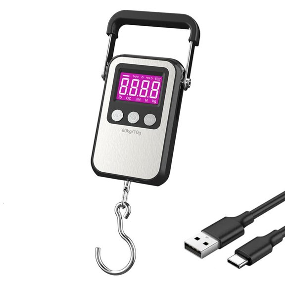 CIYISON Travel Bag Hanging Scale 60 Kilogram with Visible Screen and Hook for Baggage