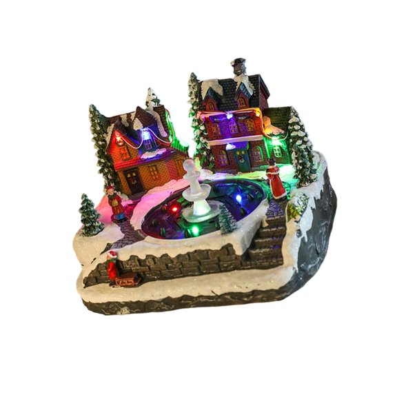 CIYISON Twirling Musical Box Christmas Decoration Highlighting Dancingwater Aircraft and Colorful Lighting