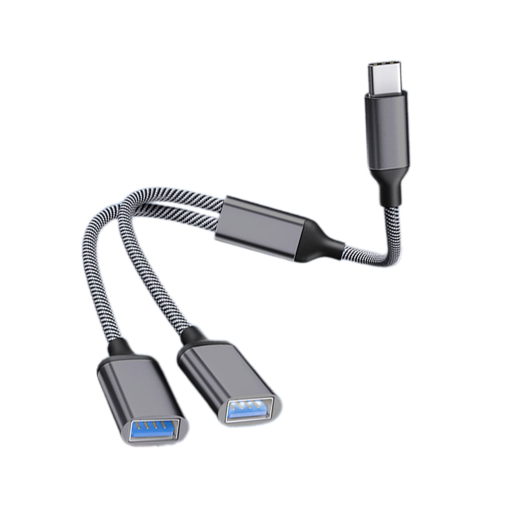 CIYISON Type C Male to 2 USB Female Cable Adapter USB OTG Splitter Cord ...