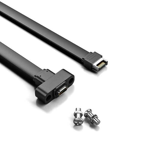 CIYISON USB 3.1 TypeE to Type C Front Panel Cable 10Gbps Fast Speed TypeE to C Extension Cable with Screw Holes