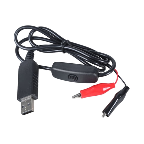 CIYISON USB 5V Male Connector Adapter Cord 3V Test Cilp Power Cable 100cm Long
