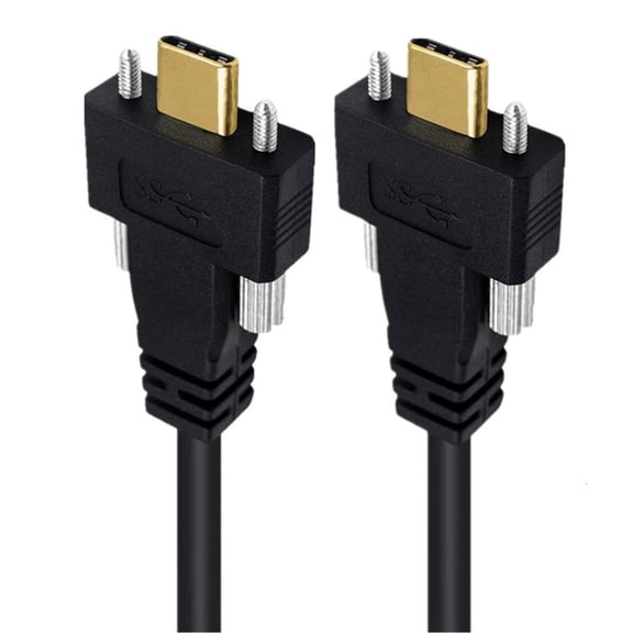 CIYISON USB C 3.1 Male to male Double Screw Locking Connector Quick Charging 10Gbps Data Transfer and 4K60Hz Video Support 5V3A