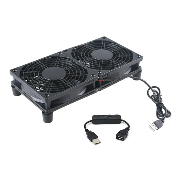 CIYISON USB Powered Twin Fan for Router Tv Box Cooling Efficient Ventilation and Temperature Control of Electronics