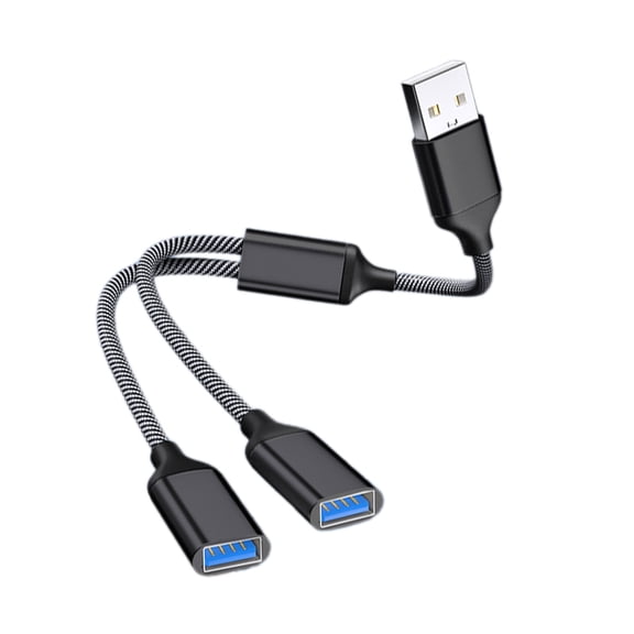 CIYISON USB Splitter Cable USB2.0 A Male to Double USB Female Cord Charge &Transfer Data