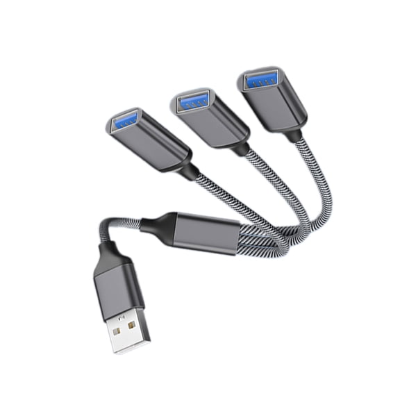 CIYISON USB to USB 2.0 Adapter OTG Adapter 480Mbps USB to 3 USB 2.0 Adapter OTG Cable