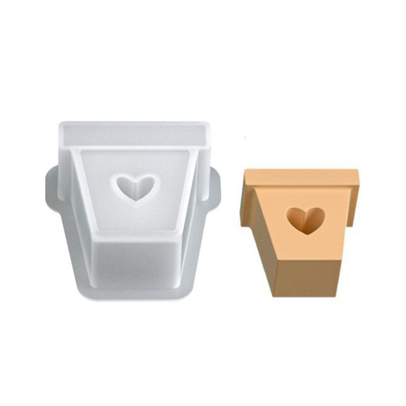 CIYISON Unique Heart Shape Silicone Mold for Custom Cement Planter Resin Art Creations