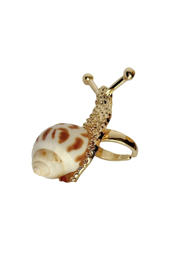Unique Snail Shaped Shell Rings Beach Resort Jewelry With Alloy Materials for Casual Wear and Parties