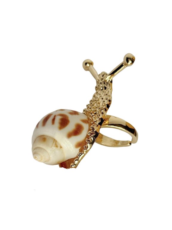 Unique Snail Shaped Shell Rings Beach Resort Jewelry With Alloy Materials for Casual Wear and Parties