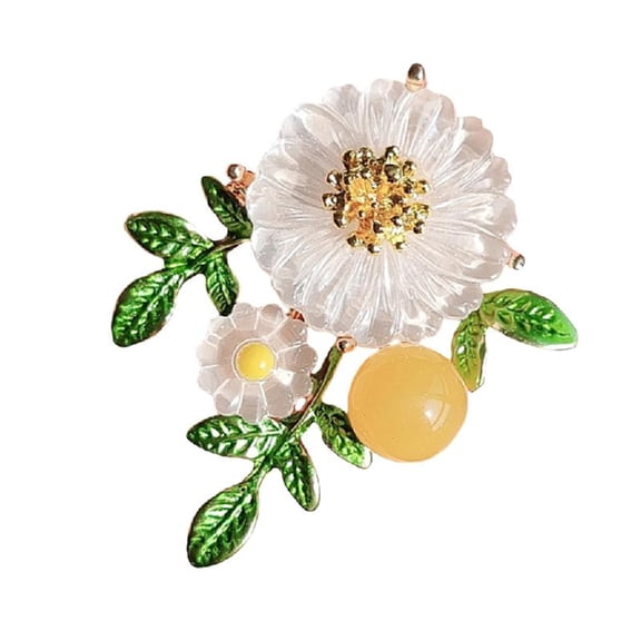 CIYISON Versatile Daisy Brooch Flower Lapel Pin for Weddings Parties and Everyday Wear