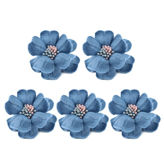 CIYISON Vintage-Inspired Denim Flower Embellishments for DIY Clothing and Accessories