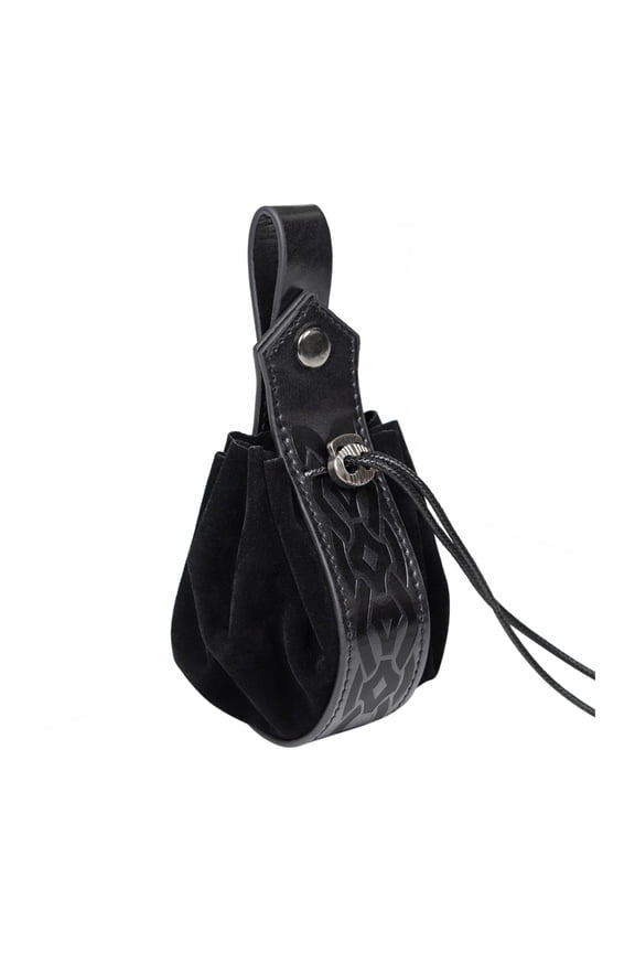 CIYISON Vintage Portable Belt Pouch Medieval Style Drawstring Bag Cosplay Dices Bag PU Leather Coin Purse Halloween Waist Pack
