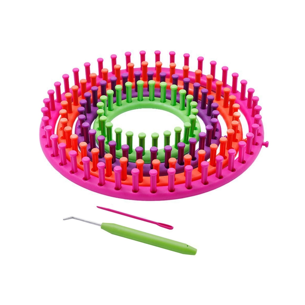 CIYISON Weaving Weave Knitting Kits Plastic Sweater Sock Hat Scarf Scarves Maker Long NeedleHook DIY Weaving Tool for Beginners