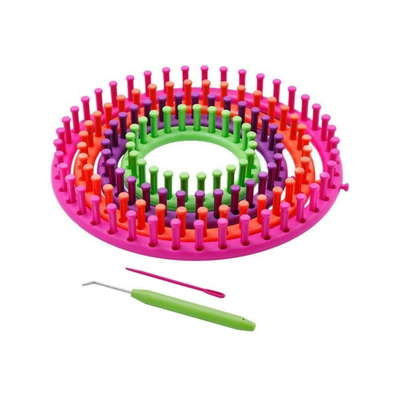 CIYISON Weaving Weave Knitting Kits Plastic Sweater Sock Hat Scarf Scarves Maker Long NeedleHook DIY Weaving Tool for Beginners
