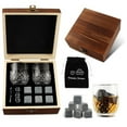 CIYISON Whisky Wine Tool Set Glass Cup Flannel Storage Bag Granite