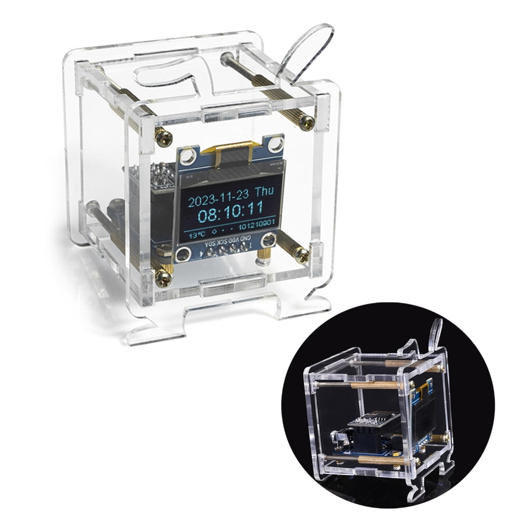 CIYISON WiFi Clock Module OLED Display DIY Time Date Temperature Humidity Weather Forecast Indicator DC5V Clock