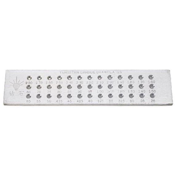 CIYISON Wire Drawplate with 39 Round Holes 0.26-2.8mm Tungsten Carbide Wire Drawplate Jewelry Wire Making Polished Smooth Hole