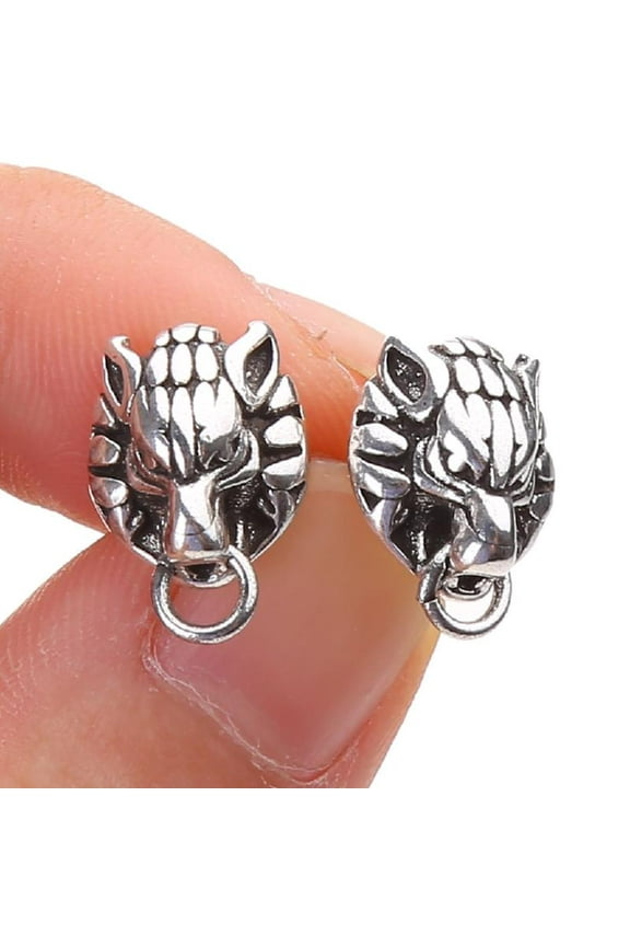 Wolf Head Stud Earrings Punk Earrings Animal Earrings Ear Studs for Women Men