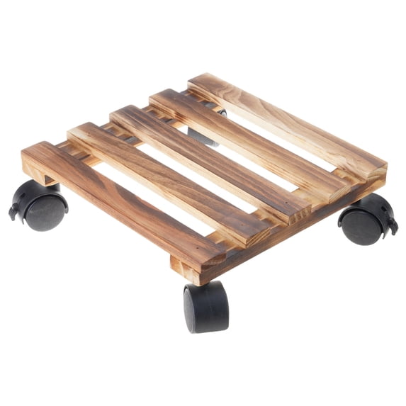 CIYISON Wood Plant Stand With Wheels Heavy Duty Hardwood Plant Stand Plant Stand