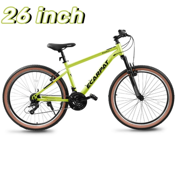 CIYOYO 26 inch Mountain Bike Bicycle for Adults, 21-Speed Bike with U Brakes Grip Shifter, Green