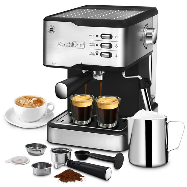 CIYOYO Espresso Machine 20 Bar Pump Pressure, Cappuccino Coffee Maker ...