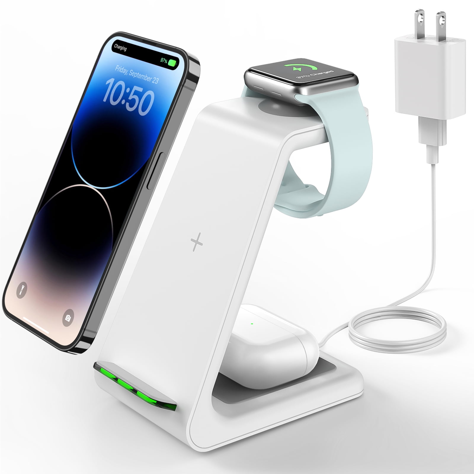 Anker Wireless, PowerWave 2-in-1 Magnetic Charging Stand Lite with USB-C  Cable for iPhone 14/14 Pro/14 Plus/14 Pro Max/13/13 Pro /13 Pro Max,  AirPods
