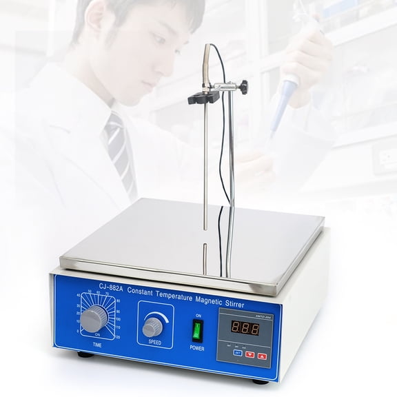 CJ-882A Digital display constant temperature magnetic stirrer mixer with hotplate temperature control magnetic heating timing function 110V