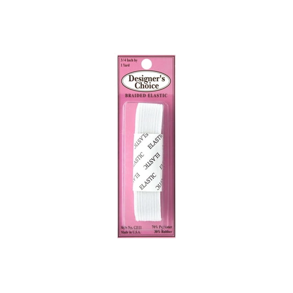 CJ Des Choice Elastic Flat Braid Pkg 3/4"x1yd W