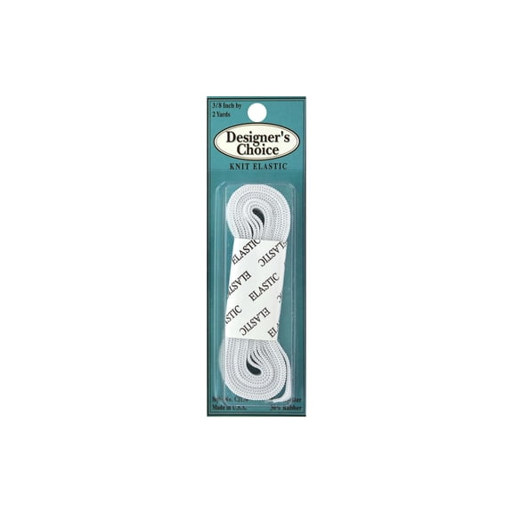 CJ Des Choice Elastic Knit Pkg 3/8"x2yd White