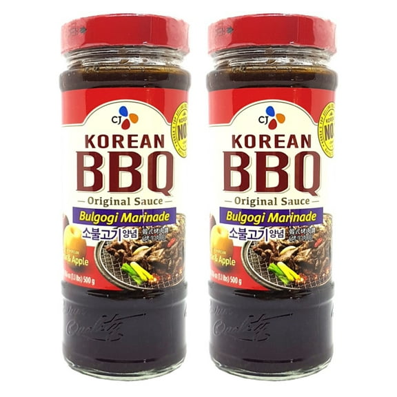 CJ Korean BBQ Sauce BULGOGI Marinade 16.9 Oz. (Pack of 2)