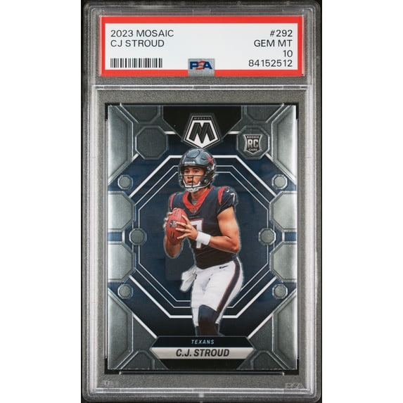 CJ Stroud 2023 Panini Mosaic Football Rookie Card #292 Graded PSA 10