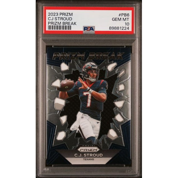 CJ Stroud 2023 Panini Prizm Break Football Rookie Card #PB6 Graded PSA 10