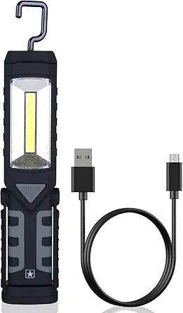 CJ TECH Cob Work Light with Flashlight - Bright Flashlight with ...