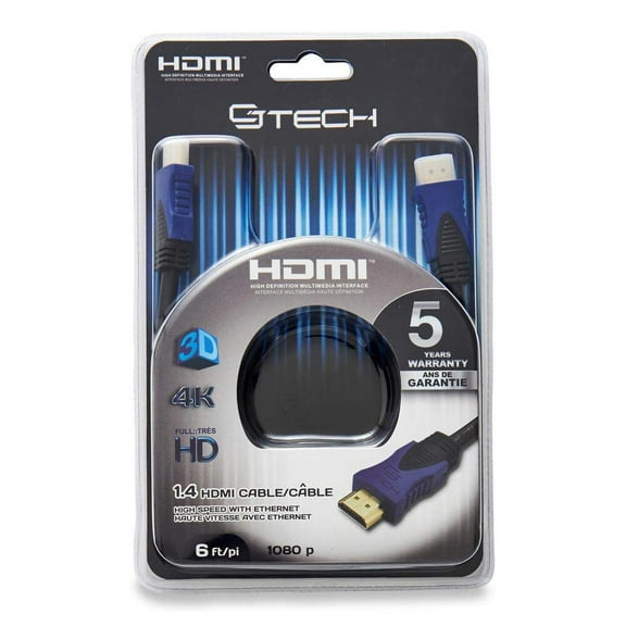 CJ Tech 61849 6 ft. HDMI Cable 4K Round Cable